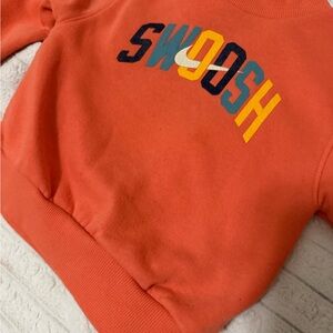Nike Orange Swoosh Sweatshirt